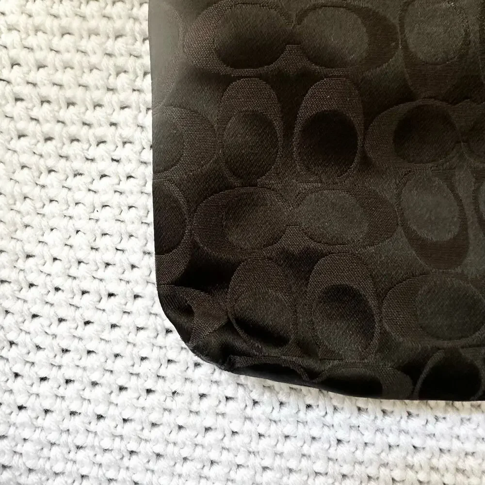 Coach Black Canvas Signature Poppy Patent Patch Small Slim Crossbody Bag - Picture 5 of 12